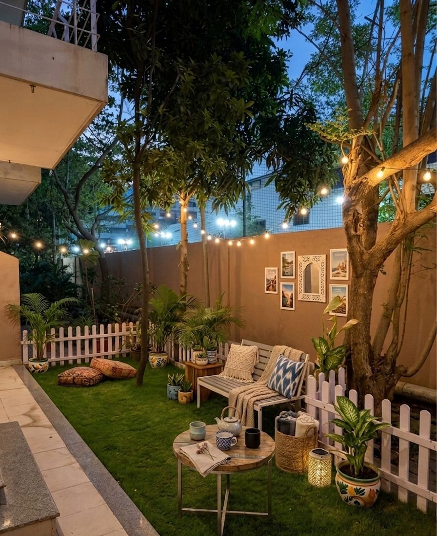 Designer 3 BHK apartment with private garden and Japandi-inspired interiors, Bellandur Bengaluru