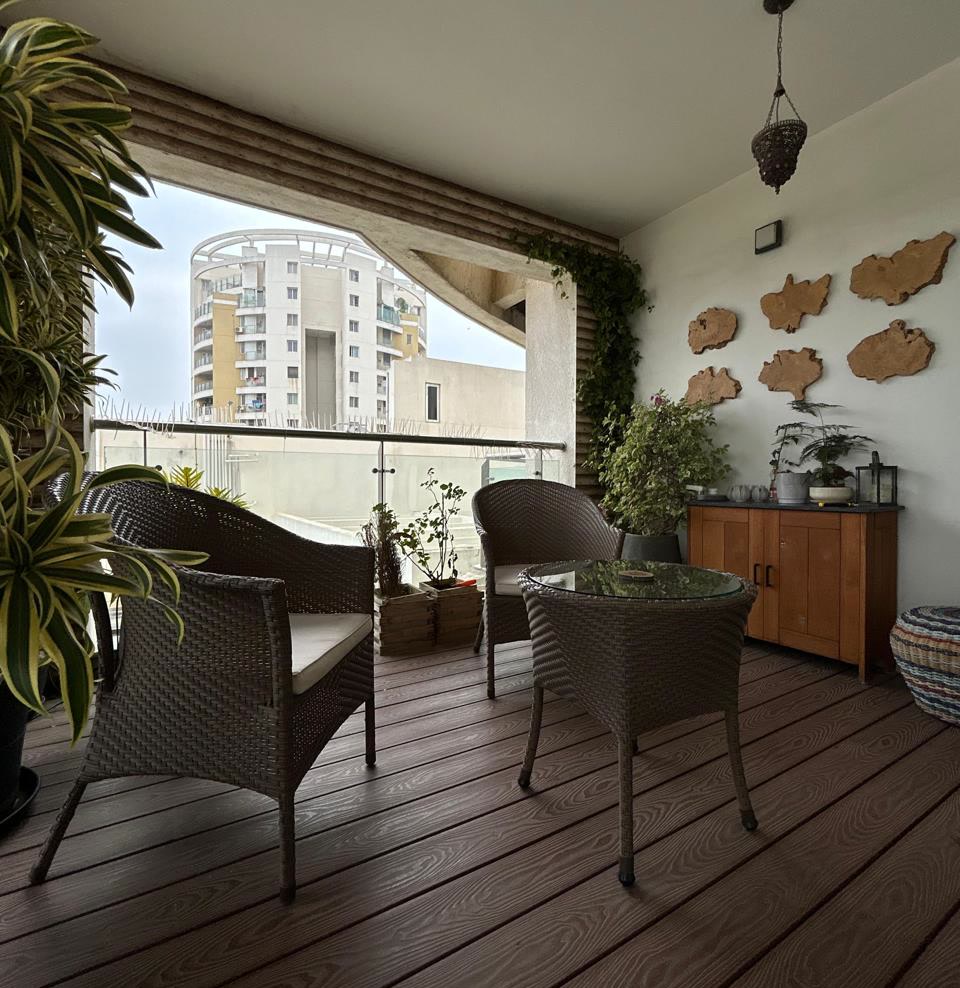 Japandi styled interior with natural light